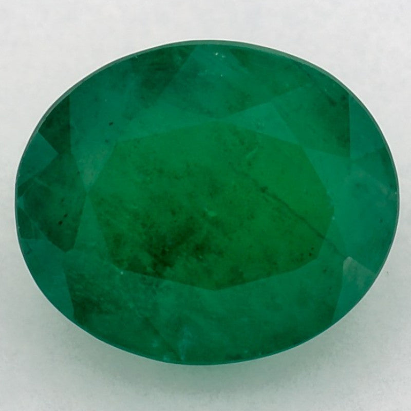 3.41 Carat Oval Natural Green Emerald