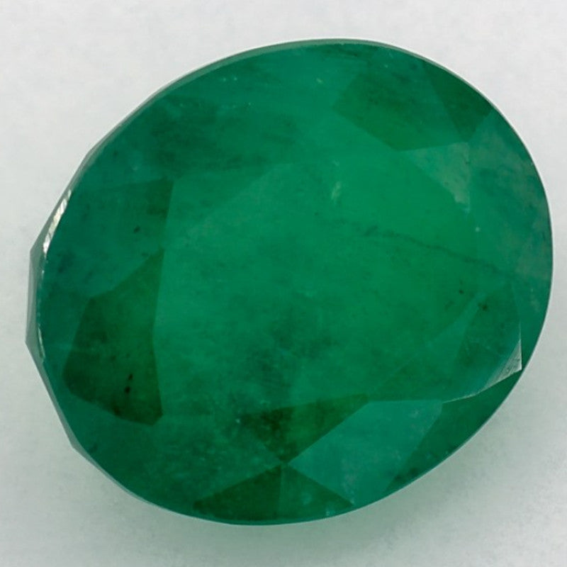 3.41 Carat Oval Natural Green Emerald