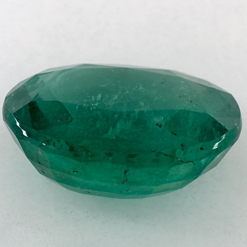 4.11 Carat Oval Natural Green Emerald