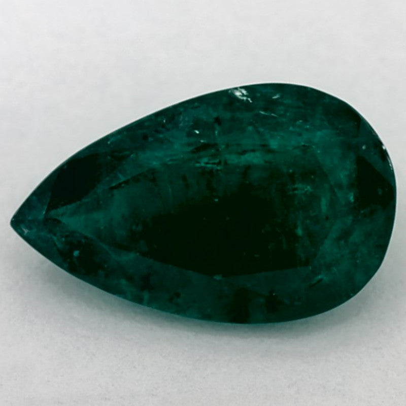 4.22 Carat Pear Natural Green Emerald
