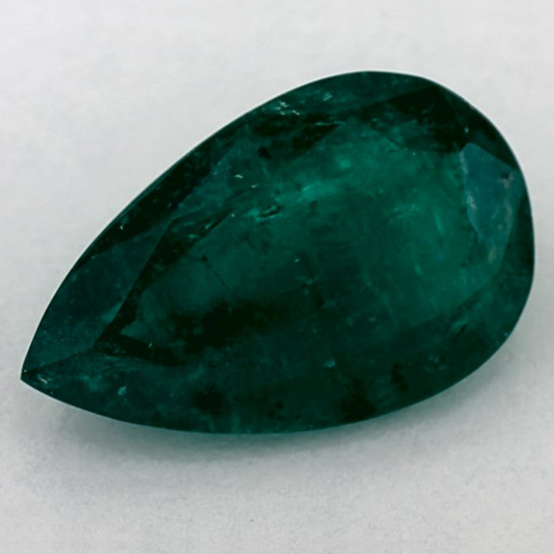 4.22 Carat Pear Natural Green Emerald