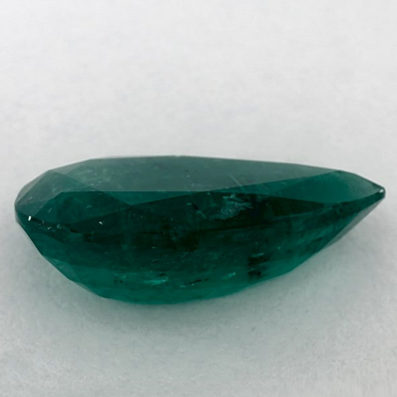 4.22 Carat Pear Natural Green Emerald