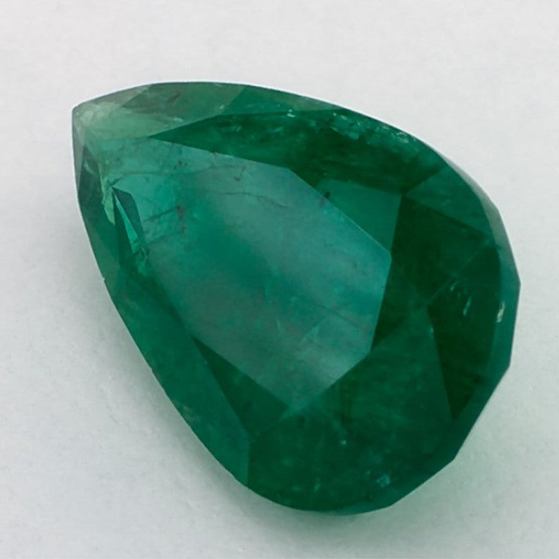 4.88 Carat Pear Natural Green Emerald