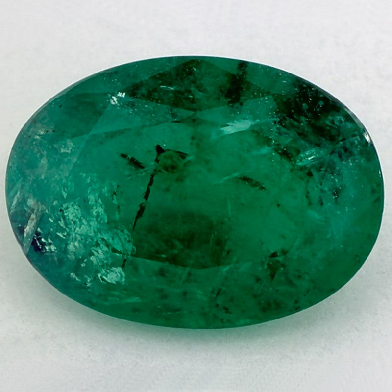 4.01 Carat Oval Natural Green Emerald