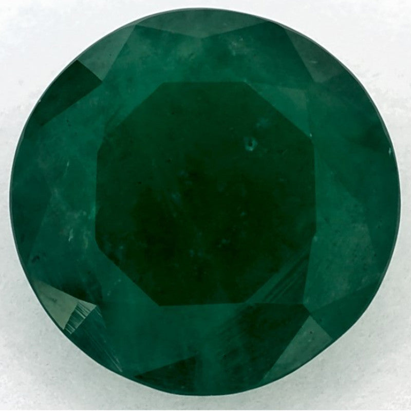 3.18 Carat Round Natural Green Emerald