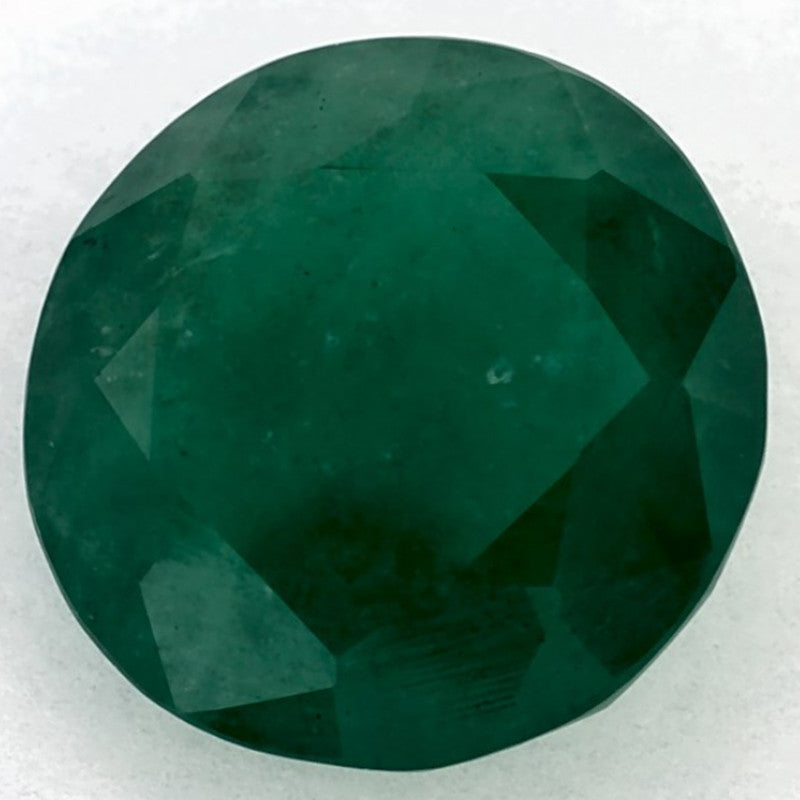 3.18 Carat Round Natural Green Emerald