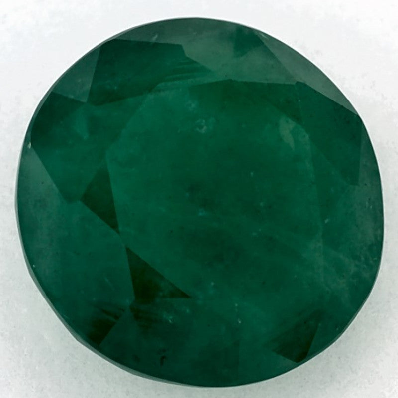 3.18 Carat Round Natural Green Emerald