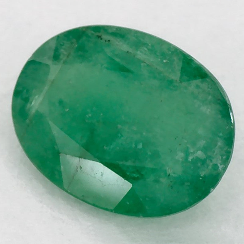 1.06 Carat Oval Natural Green Emerald