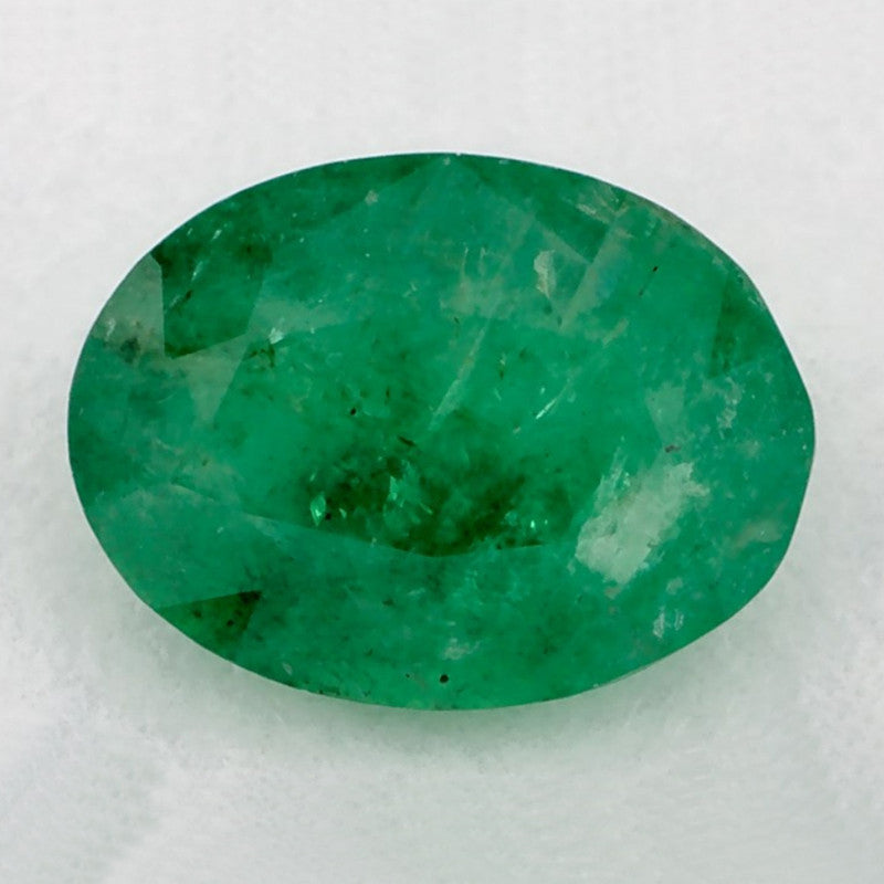 1.06 Carat Oval Natural Green Emerald