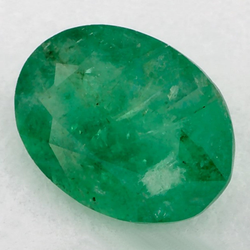 1.06 Carat Oval Natural Green Emerald