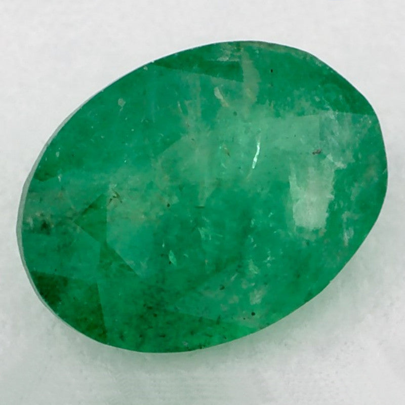 1.06 Carat Oval Natural Green Emerald