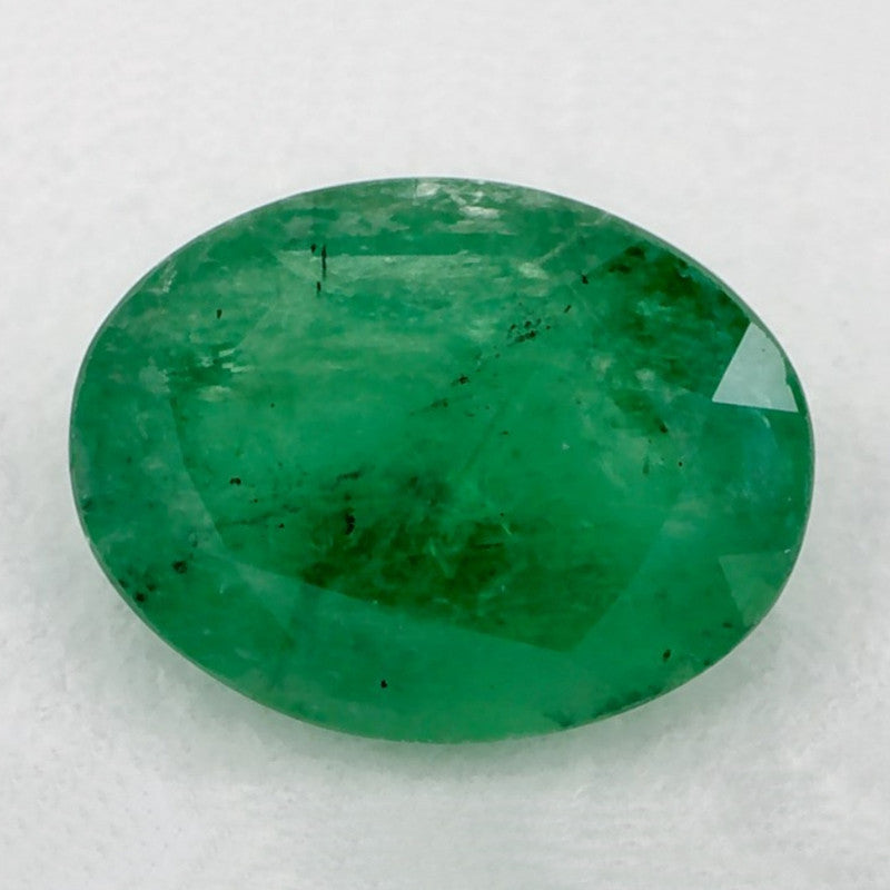1.08 Carat Oval Natural Green Emerald