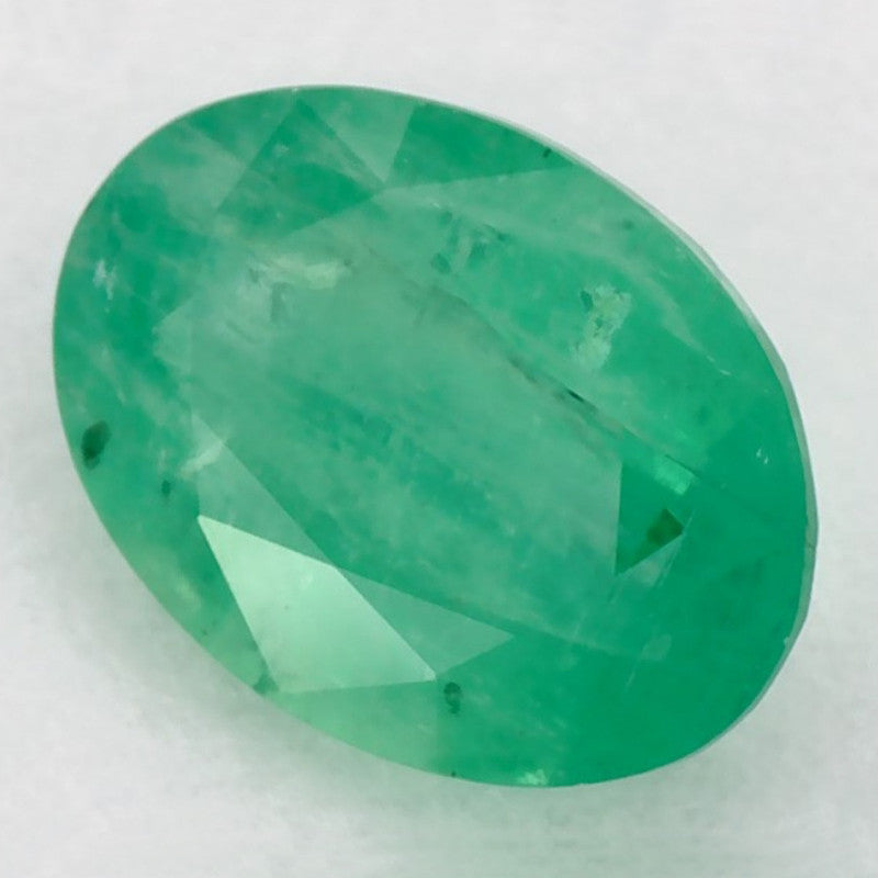 1.09 Carat Oval Natural Green Emerald
