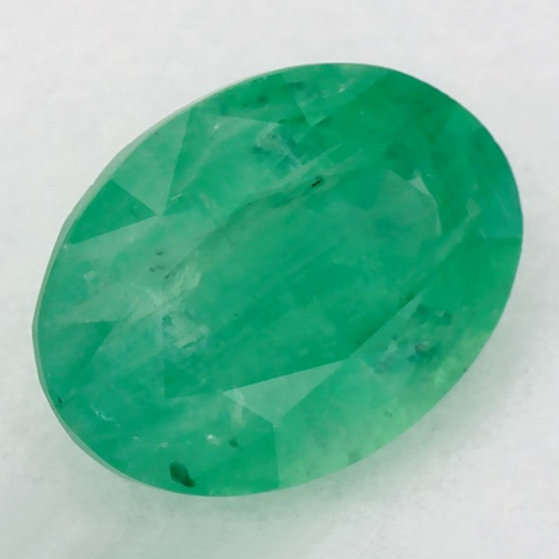 1.09 Carat Oval Natural Green Emerald