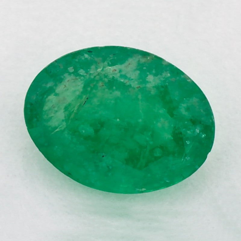 0.93 Carat Oval Natural Green Emerald