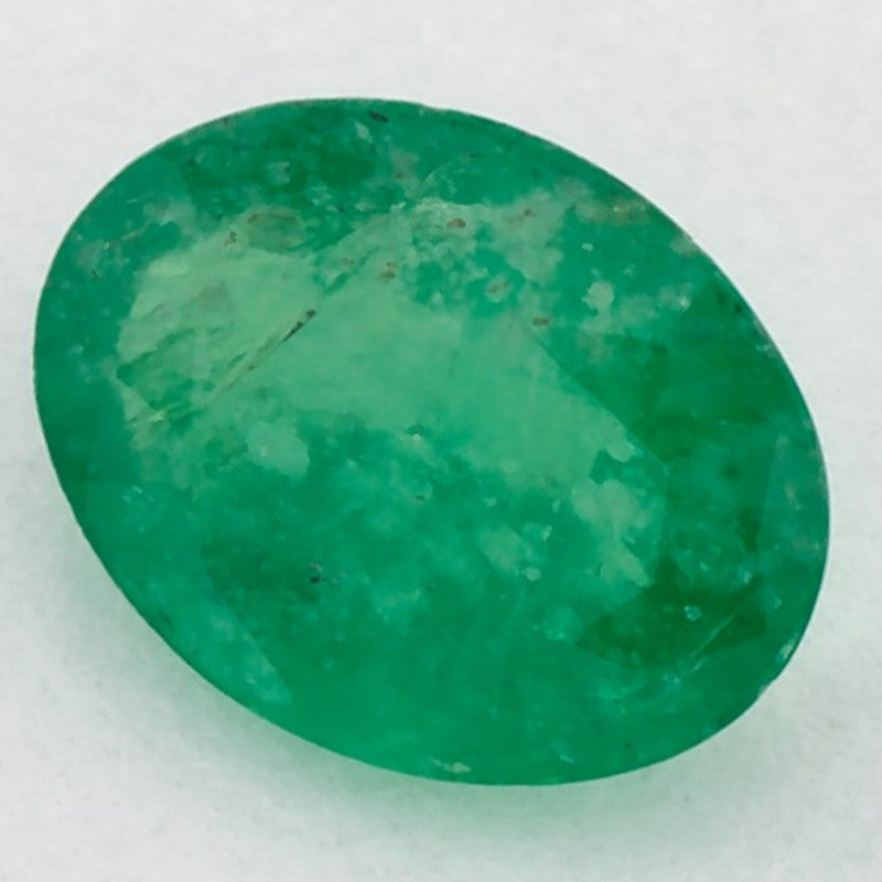 0.93 Carat Oval Natural Green Emerald