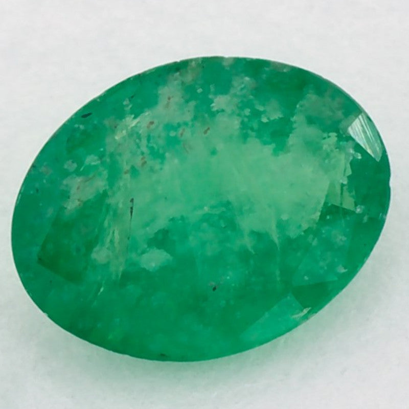 0.93 Carat Oval Natural Green Emerald