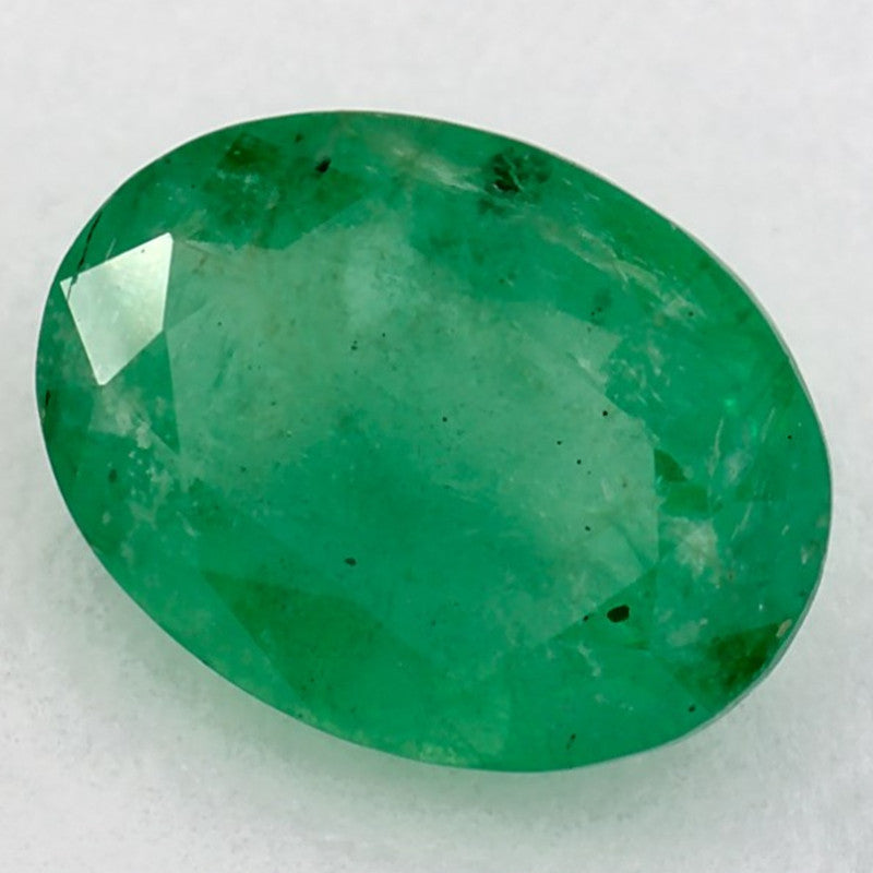 1.05 Carat Oval Natural Green Emerald