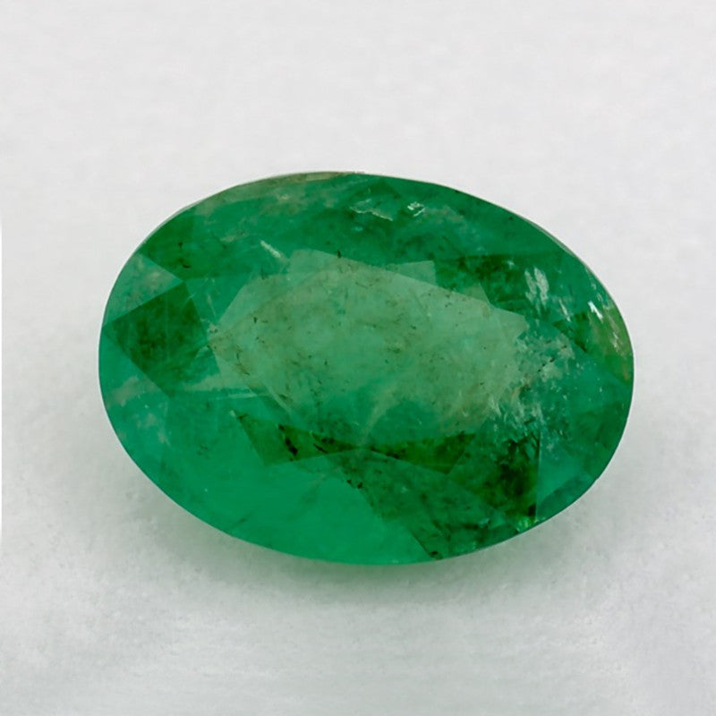 1.06 Carat Oval Natural Green Emerald