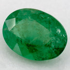 1.06 Carat Oval Natural Green Emerald