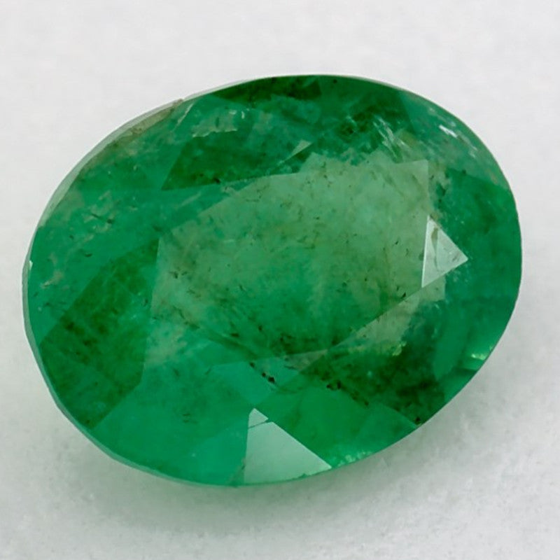 1.06 Carat Oval Natural Green Emerald