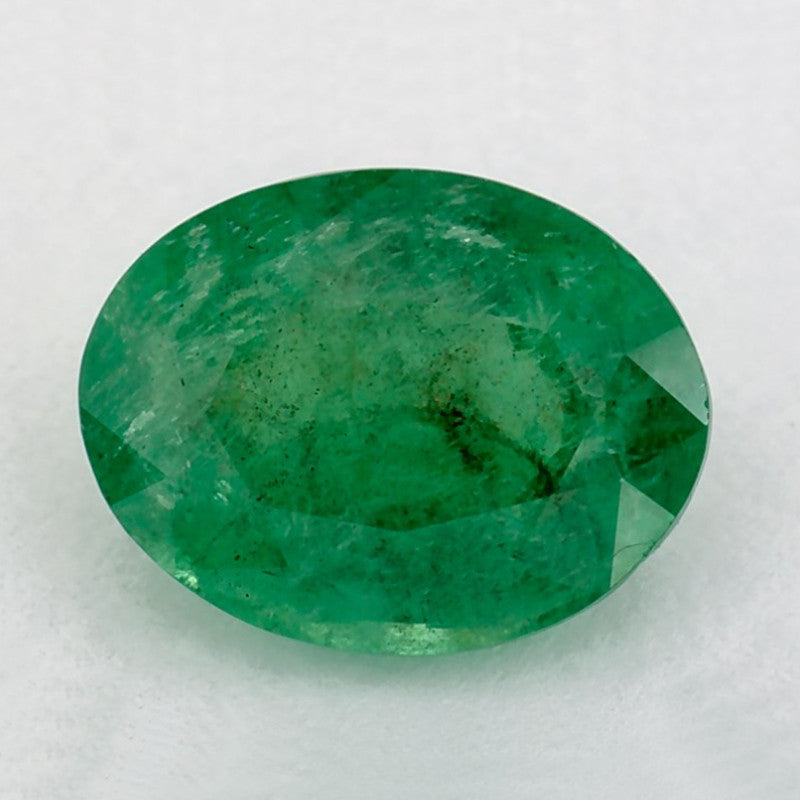 1.06 Carat Oval Natural Green Emerald