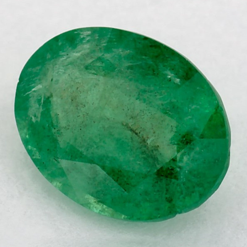 1.06 Carat Oval Natural Green Emerald