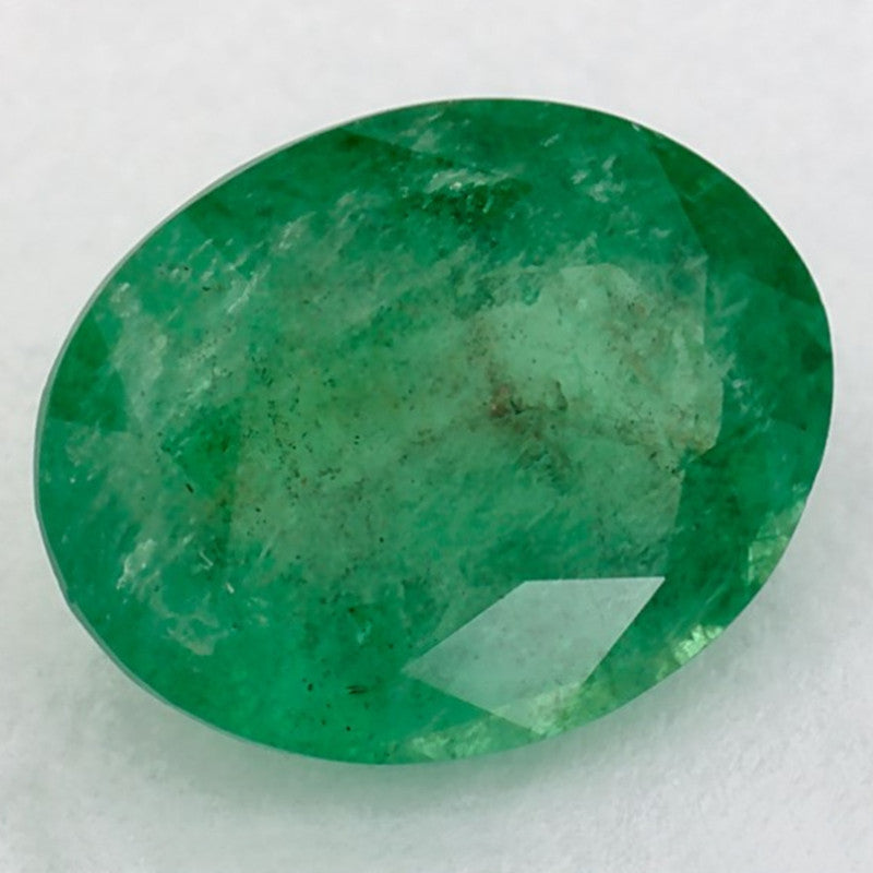 1.06 Carat Oval Natural Green Emerald