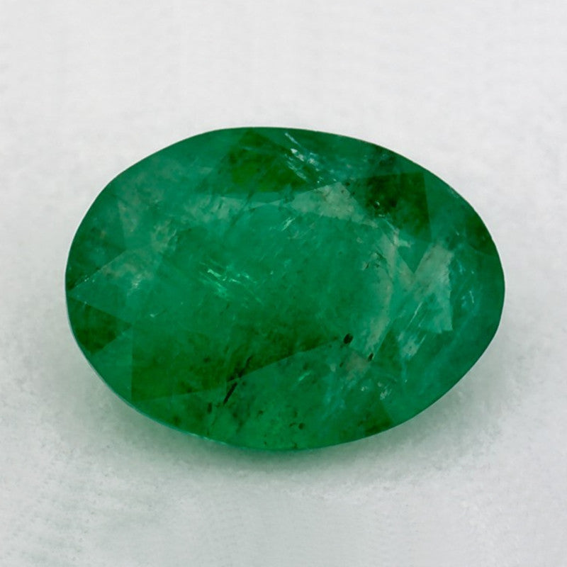 0.92 Carat Oval Natural Green Emerald