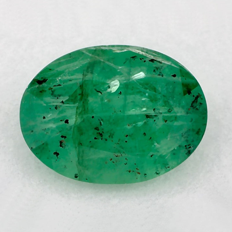 0.91 Carat Oval Natural Green Emerald