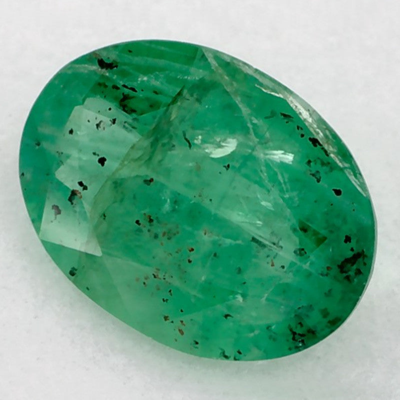 0.91 Carat Oval Natural Green Emerald