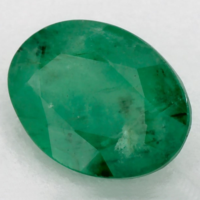 1.08 Carat Oval Natural Green Emerald