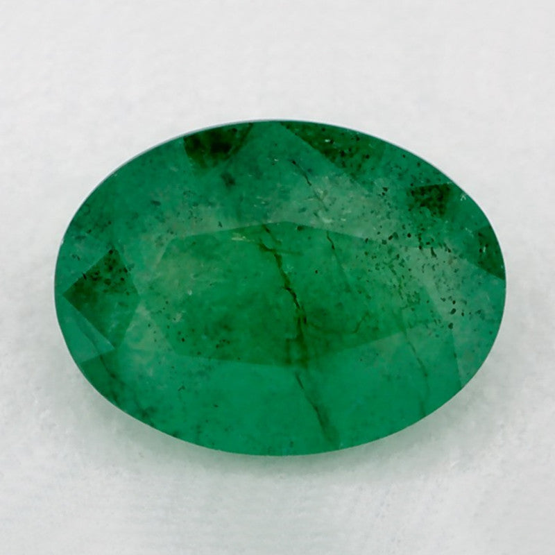 1.08 Carat Oval Natural Green Emerald