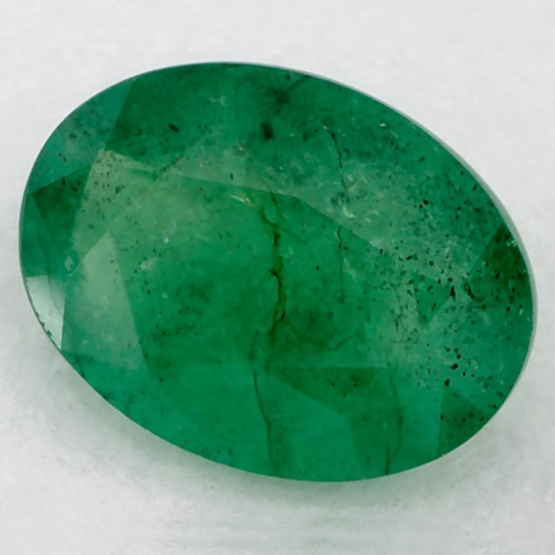 1.08 Carat Oval Natural Green Emerald