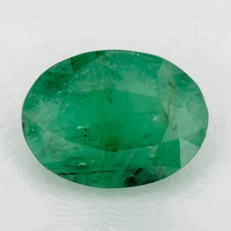 1.09 Carat Oval Natural Green Emerald