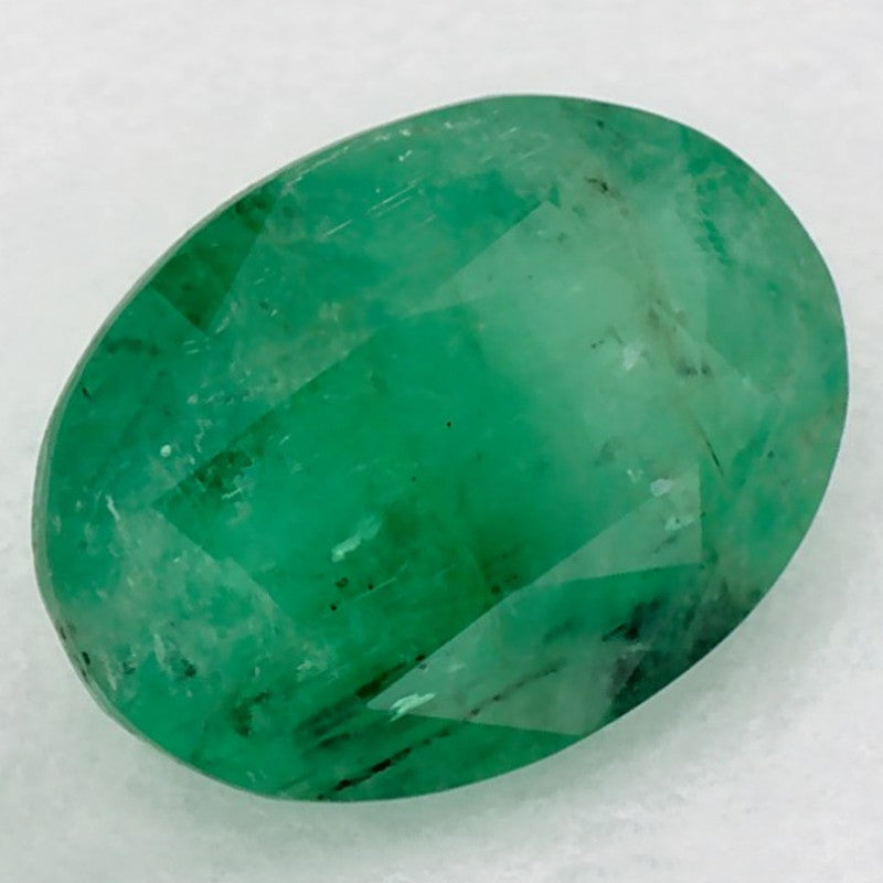 1.09 Carat Oval Natural Green Emerald