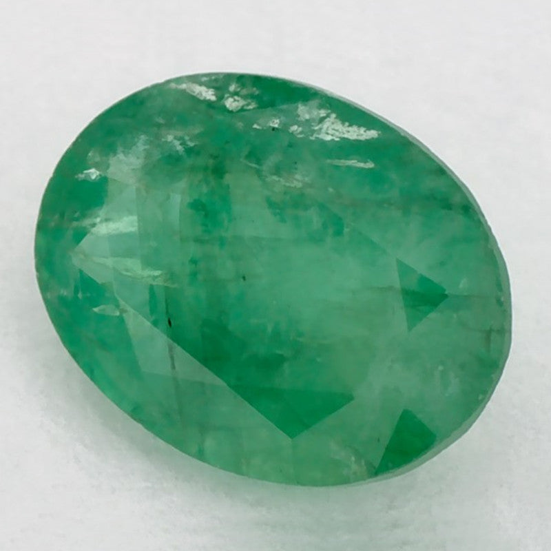 1.09 Carat Oval Natural Green Emerald