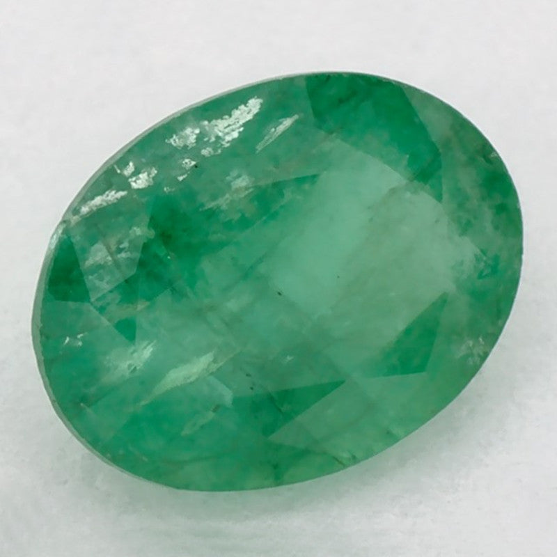 1.09 Carat Oval Natural Green Emerald