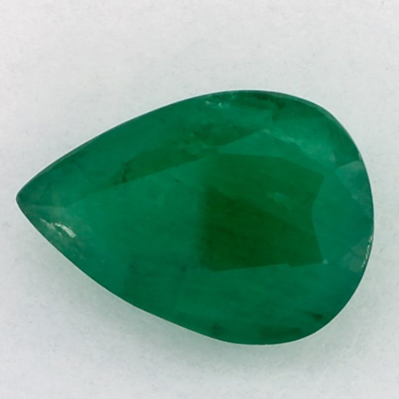 1.76 Carat Pear Natural Green Emerald