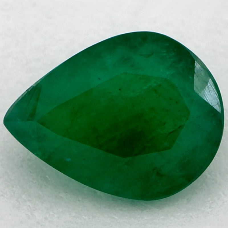 1.37 Carat Pear Natural Green Emerald