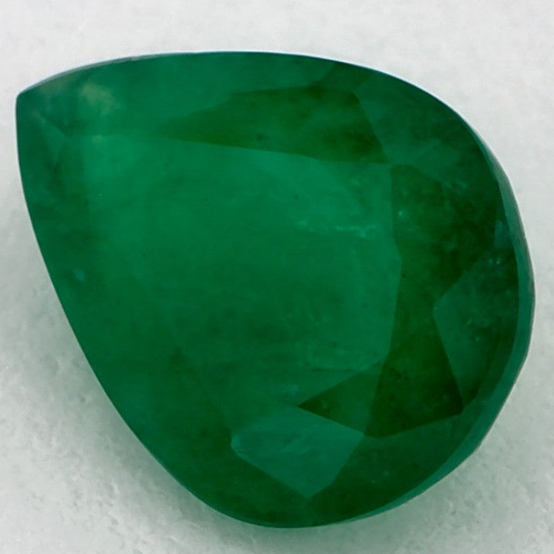 1.37 Carat Pear Natural Green Emerald