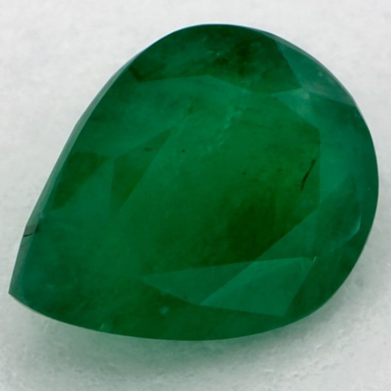 1.37 Carat Pear Natural Green Emerald