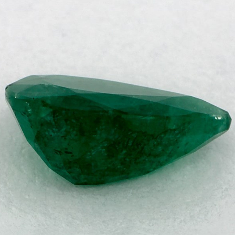 1.58 Carat Pear Natural Green Emerald