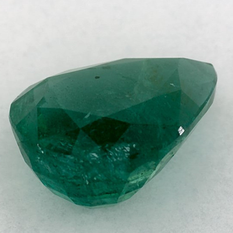 3.45 Carat Pear Natural Green Emerald