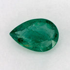 1.84 Carat Pear Natural Green Emerald