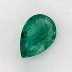 1.84 Carat Pear Natural Green Emerald