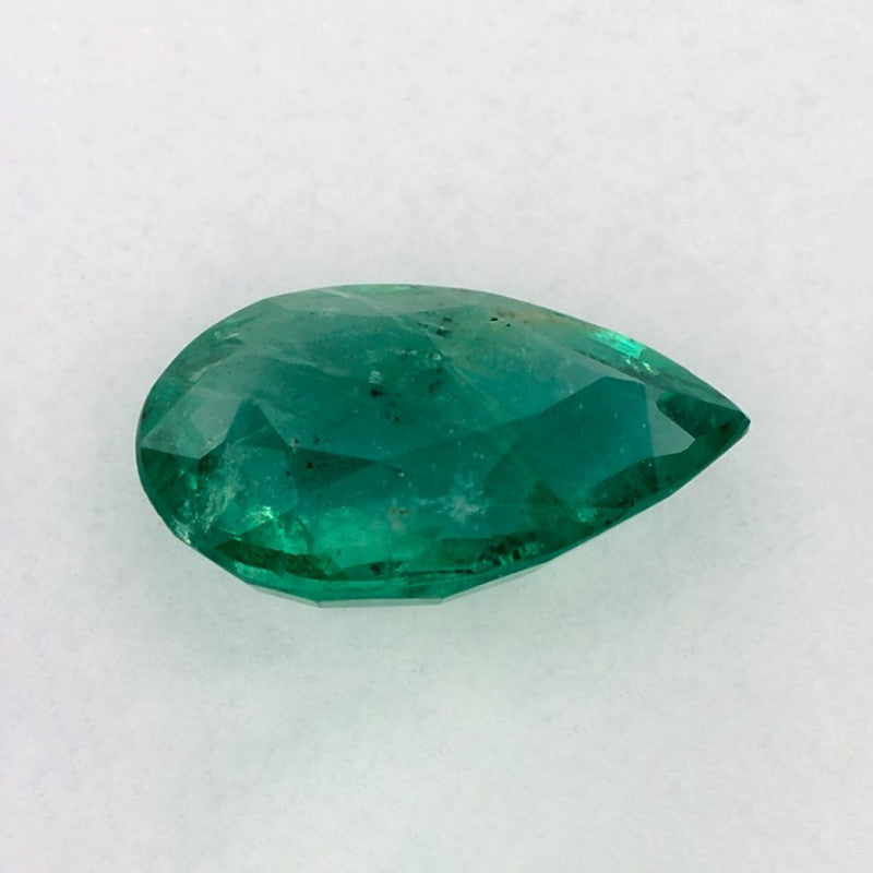 1.84 Carat Pear Natural Green Emerald