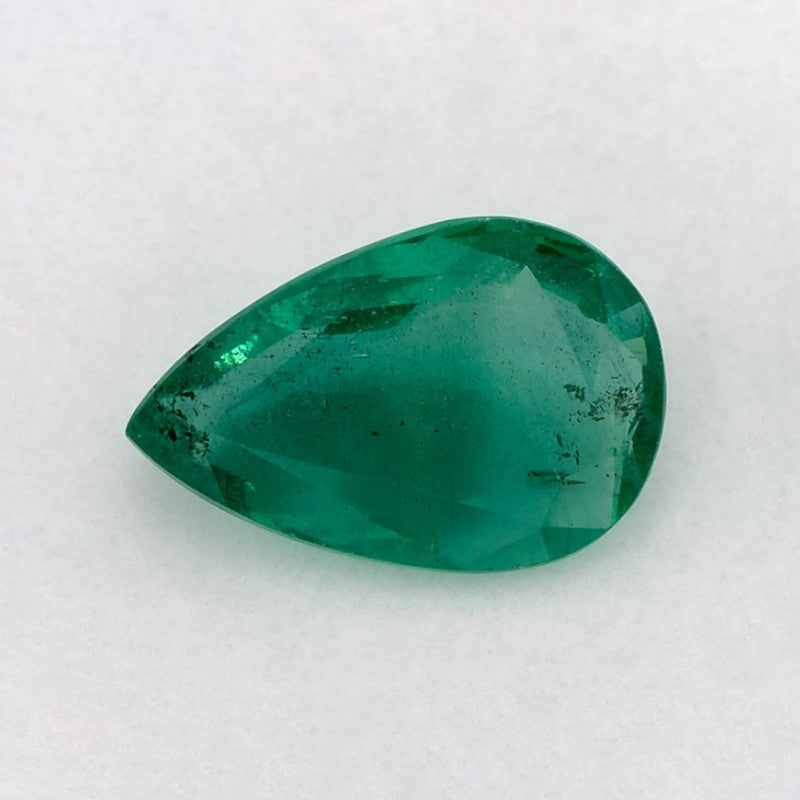 1.88 Carat Pear Natural Green Emerald