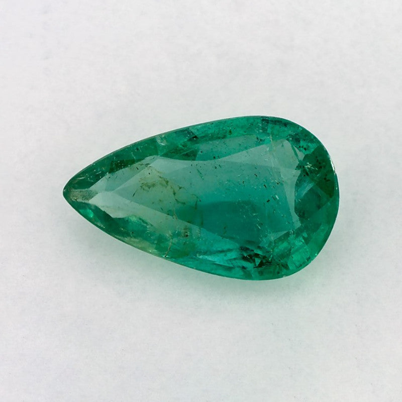 1.93 Carat Pear Natural Green Emerald