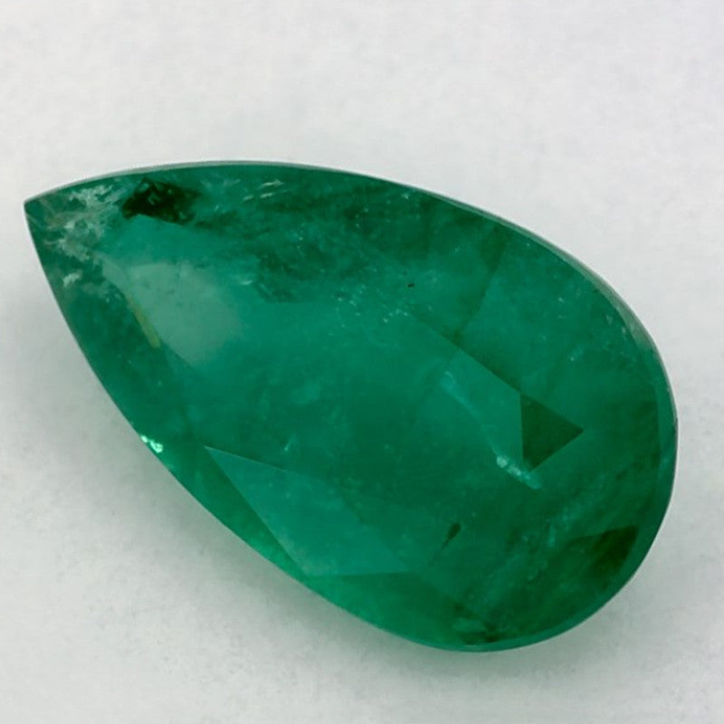 1.87 Carat Pear Natural Green Emerald